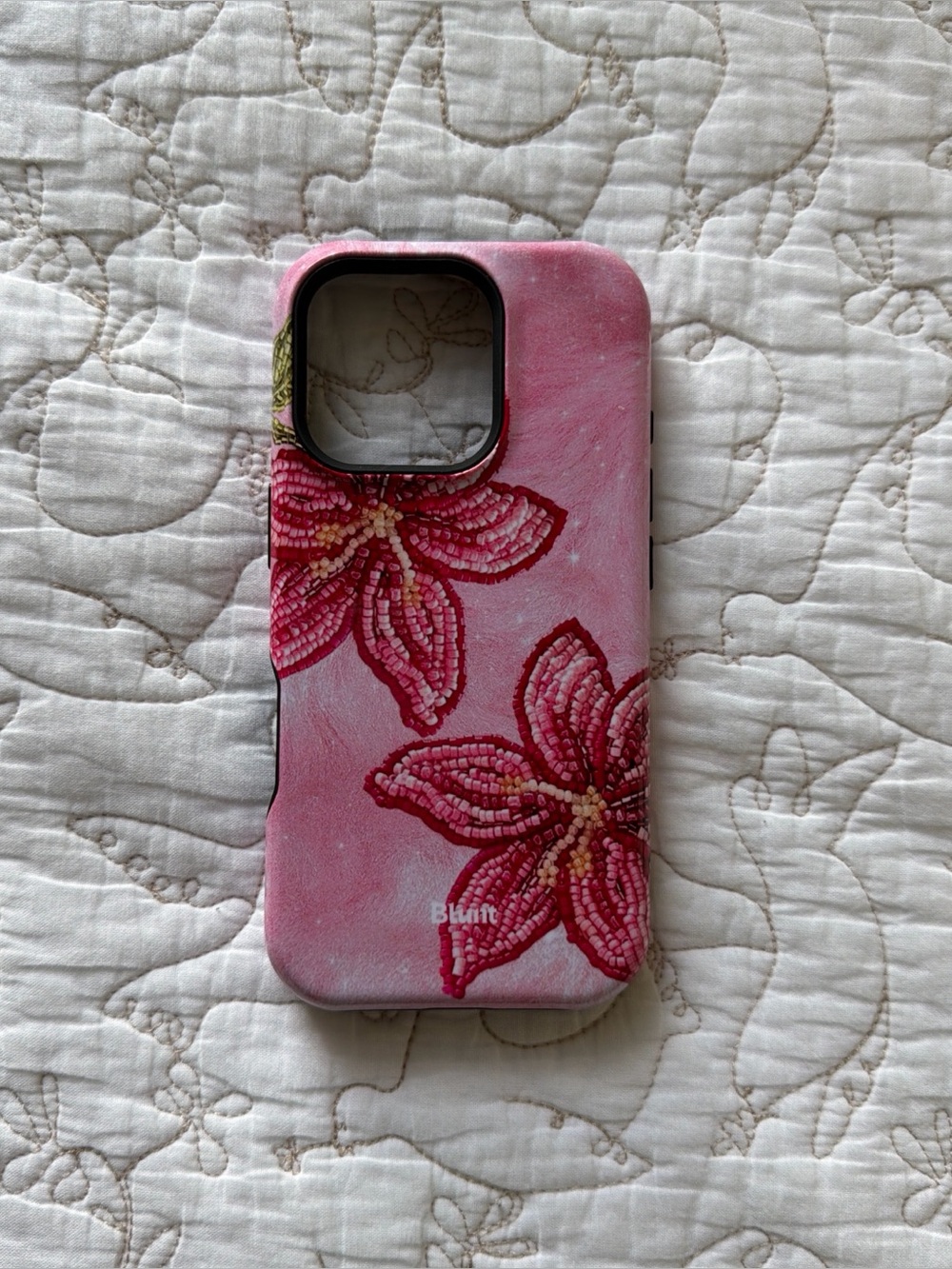 Blunt Cases beaded flower pink i phone 16 pro phone case 🌺